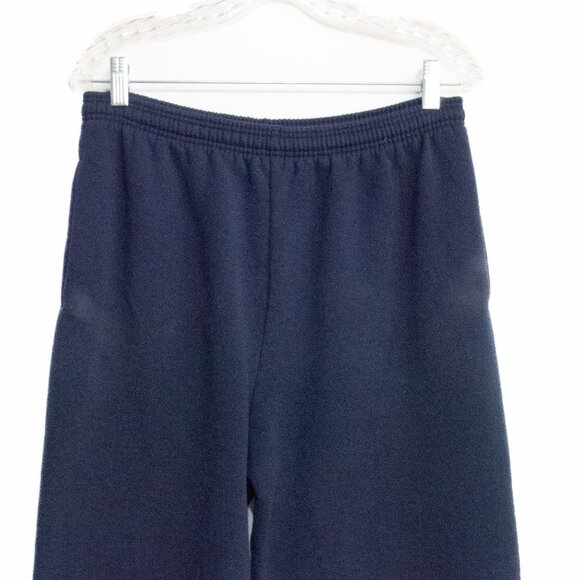 Navy Blue Elastic Waistband Sweatpants - Picture 4 of 8